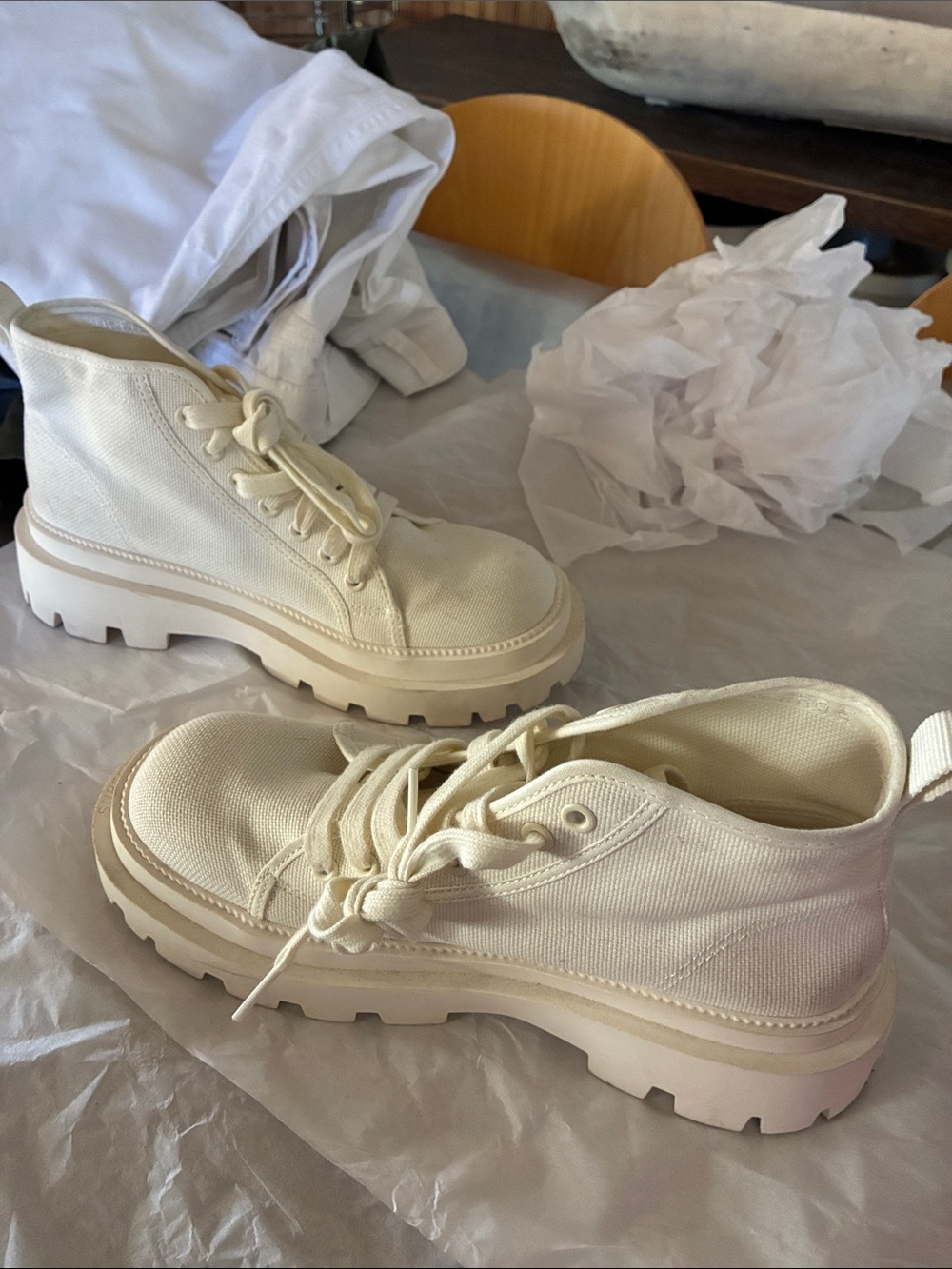 Superga Combat Boots/ Sneakers High Tops Sneakers - Worn Once Women's 9